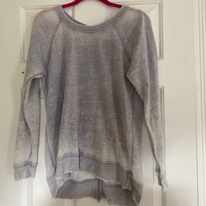 Sweater with zipper in back